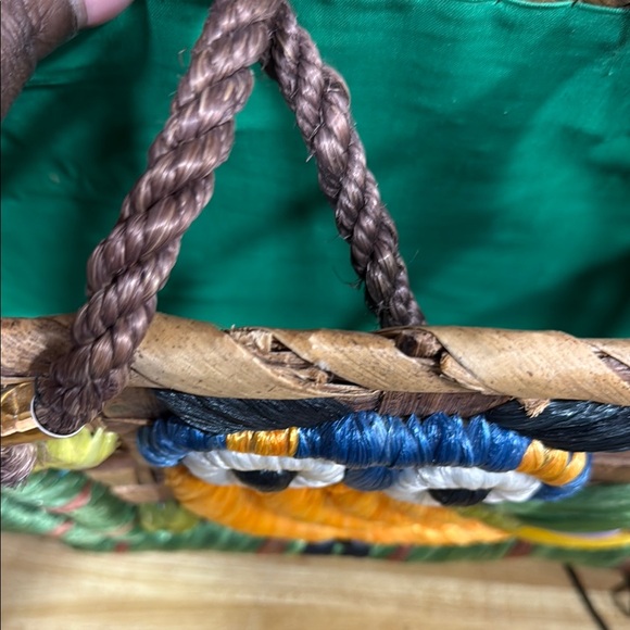 Handcrafted Owl Design Woven Tote Bag - Multicolor - Picture 6 of 8